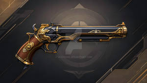 Ornate fantasy pistol concept art