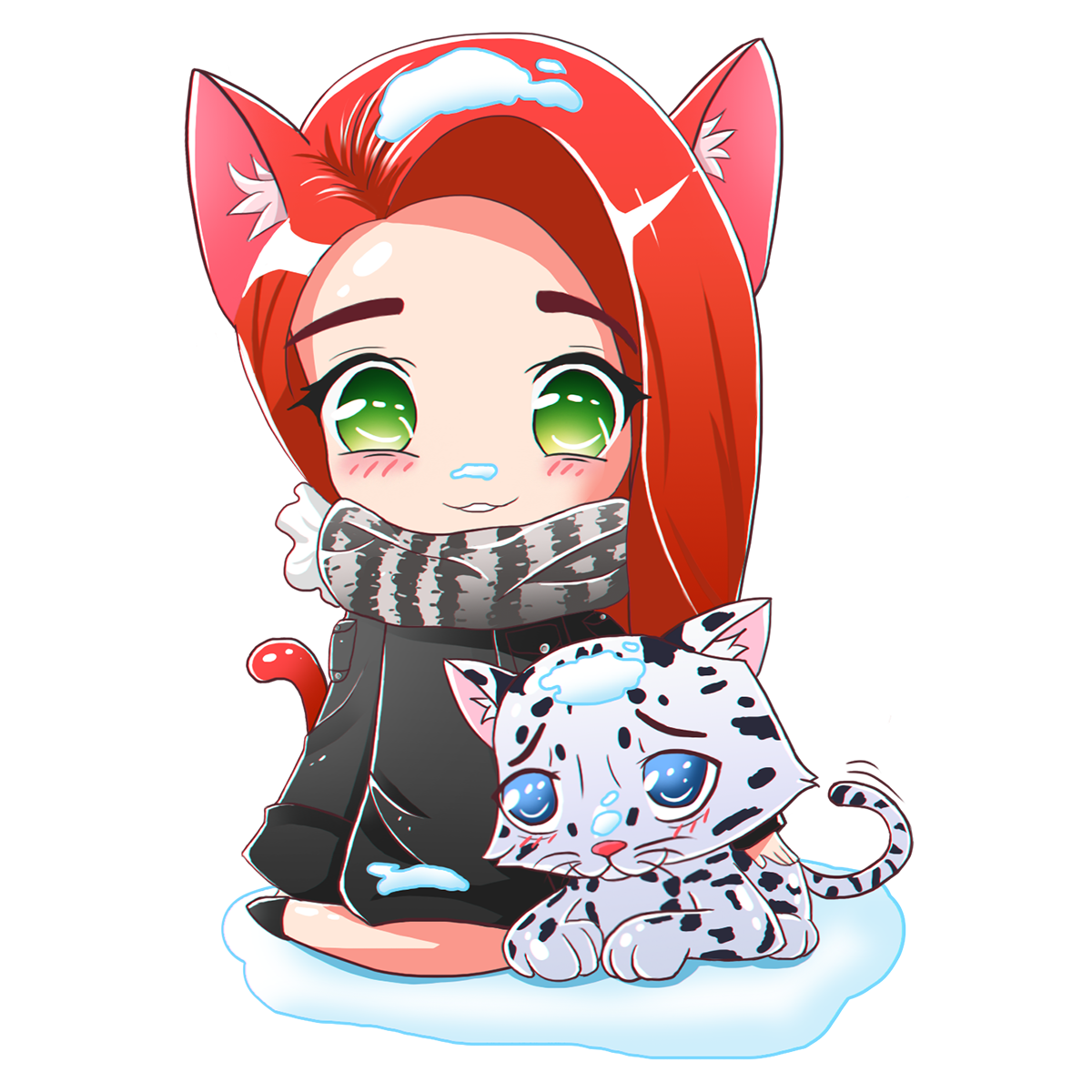 Snow leopard by darkifox on DeviantArt