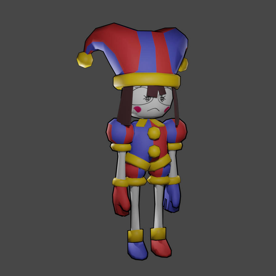 Pomni Model by Blockbuilder50 on DeviantArt