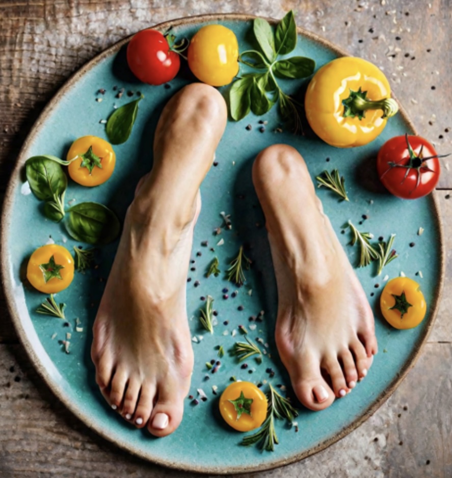 Foot In Food Feet for dinner! by WillingFeeteater on DeviantArt