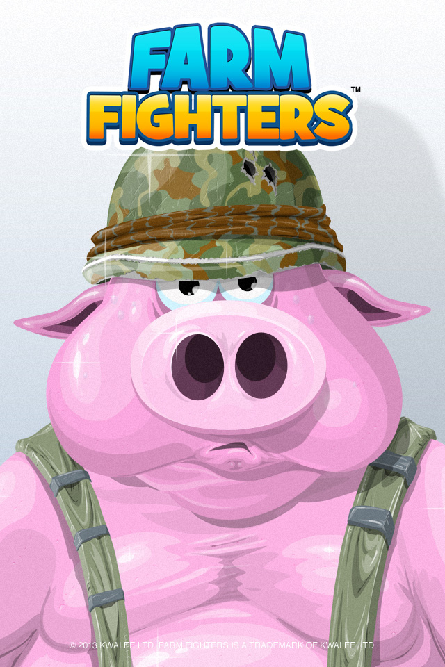 Farm Fighters vector assets - pig close-up