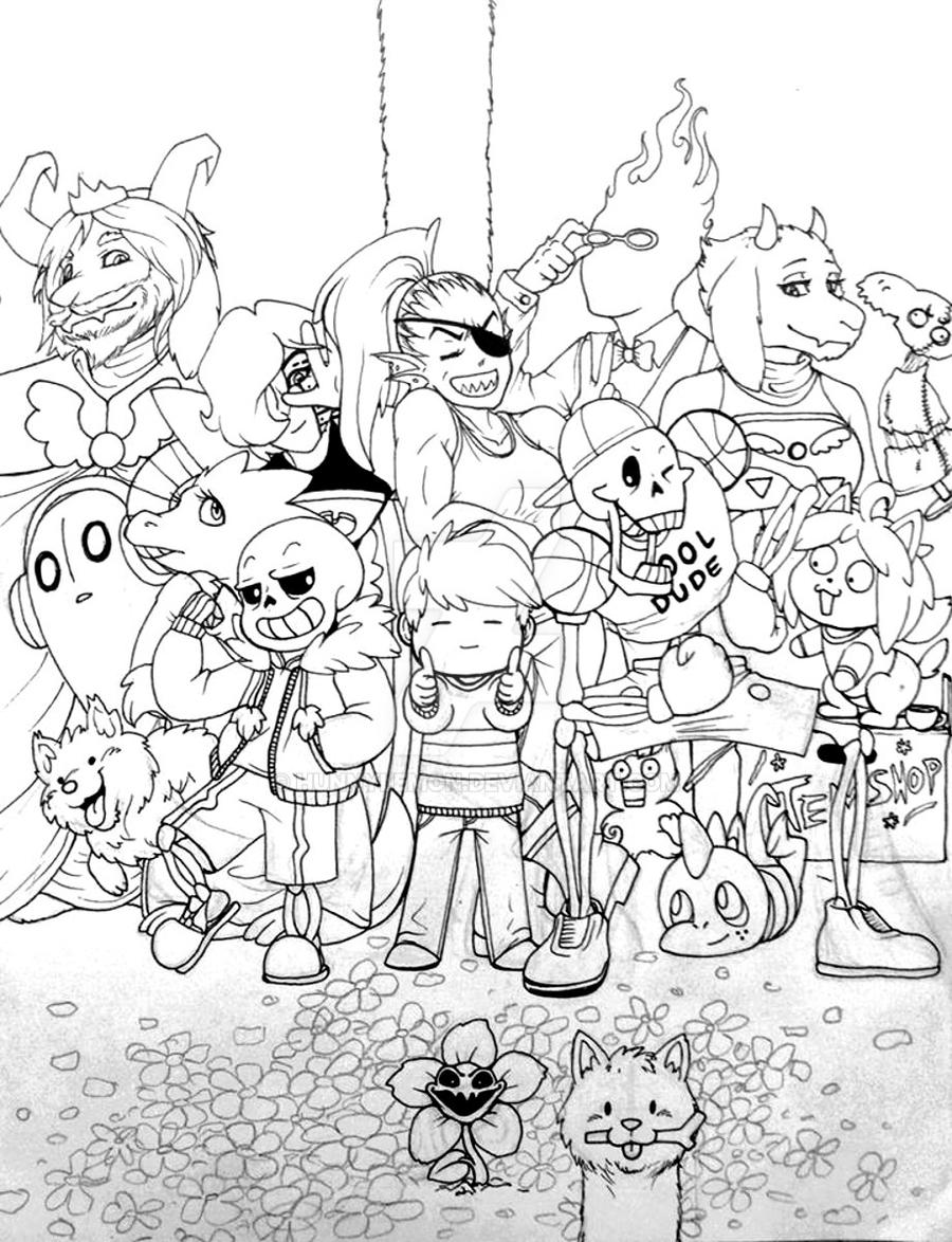 Undertale черно белое