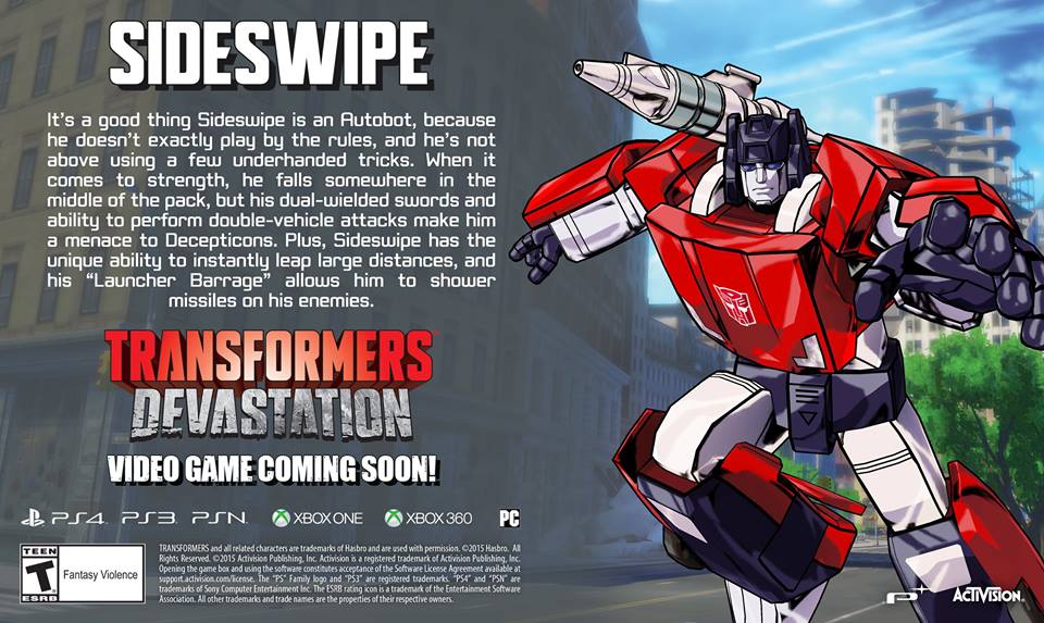 Transformers Devastation - Sideswipe by 4894938 on DeviantArt