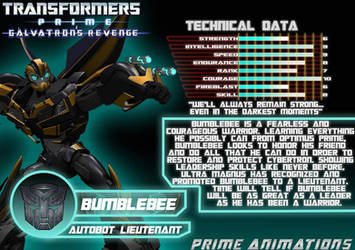 Transformers Prime Tech Specs - Bumblebee