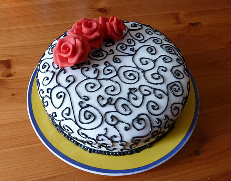 Rose spiral cake.