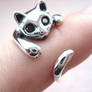 925 Sterling Silver Cat Ring