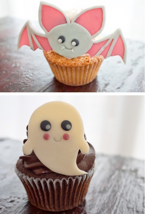 Kawaii Halloween Cupcake Toppers