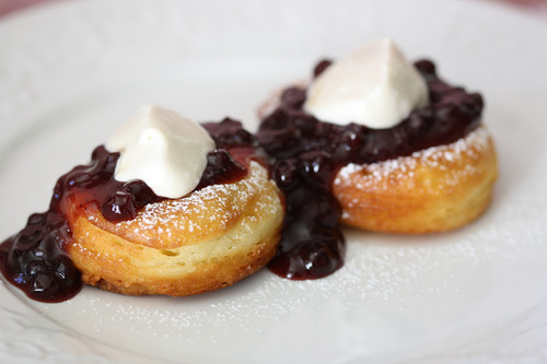 Ricotta Fritters with Raspberry-Cranberry Compote