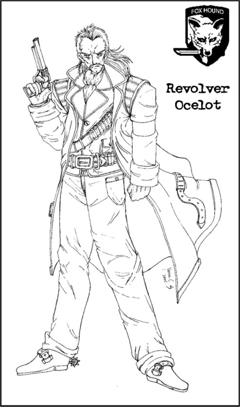 Revolver Ocelot - Lineart