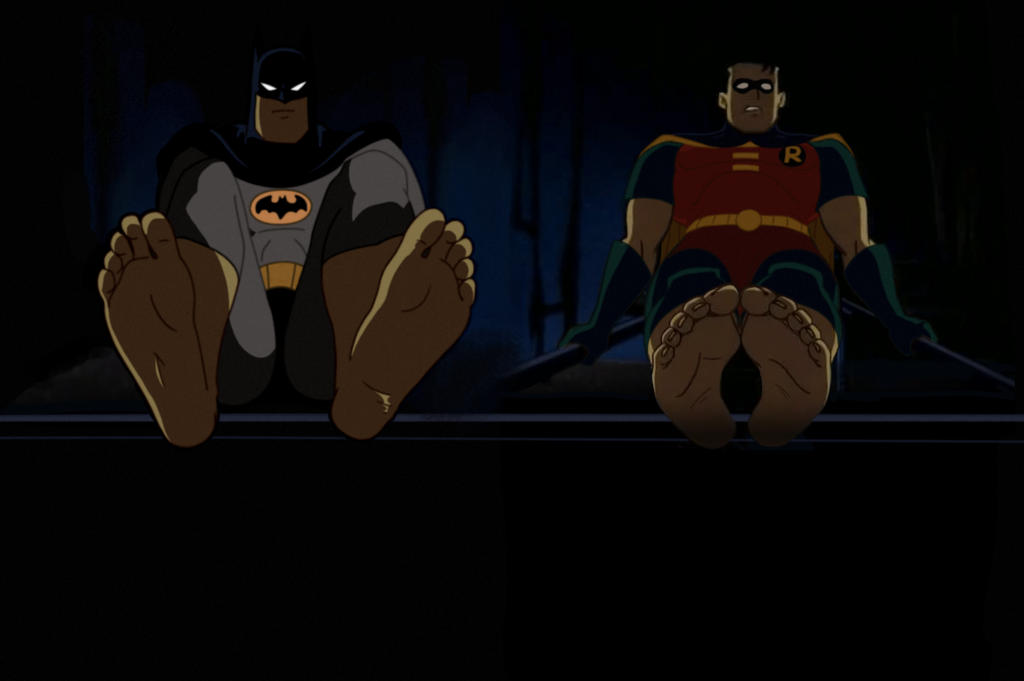 Batman and Robin showing feet by Final-Fantaisies on DeviantArt