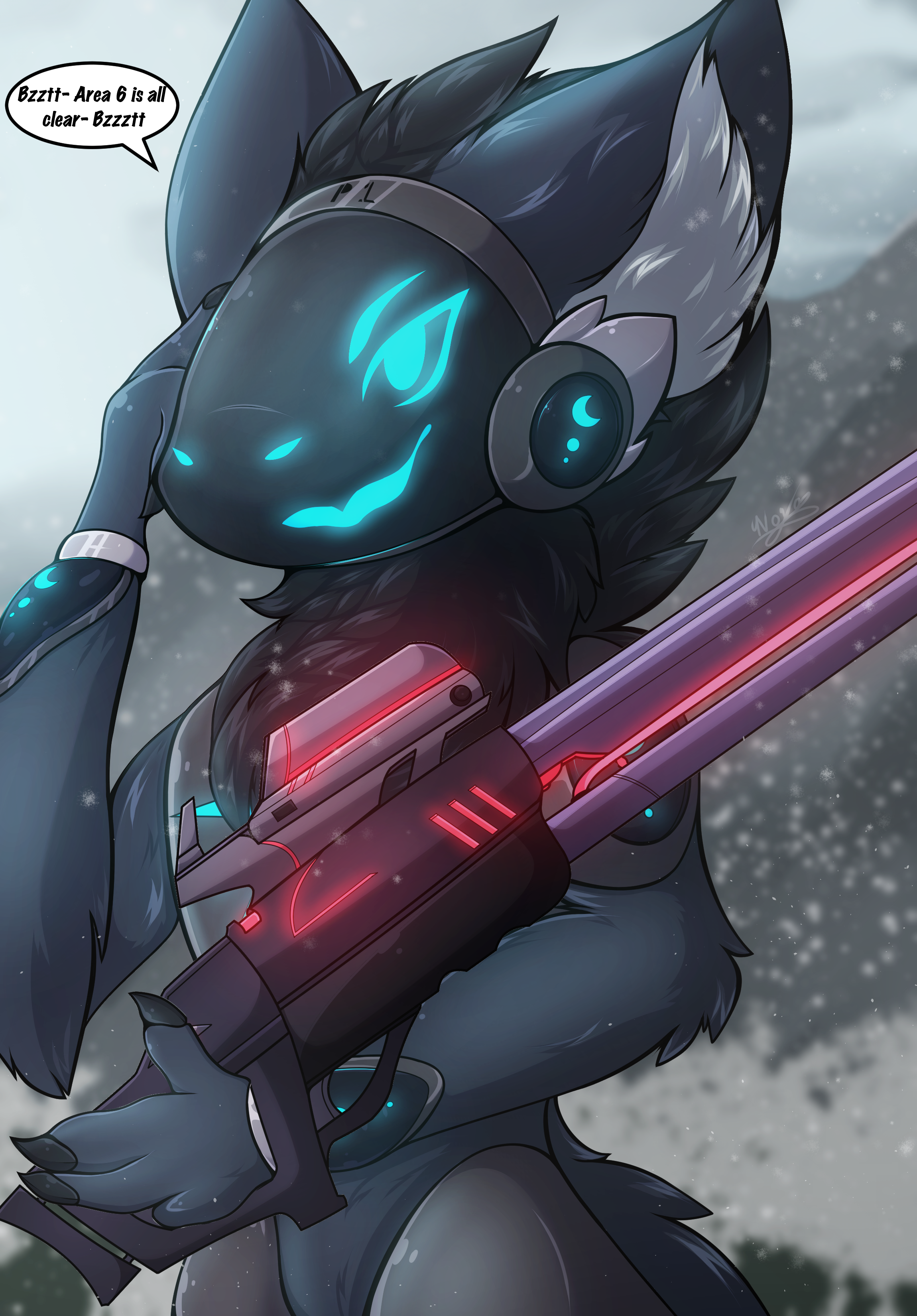 Digital art of a protogen