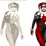 Harley Quinn - Before and After Colors