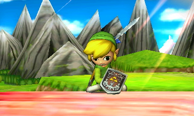 Toon Link - Super Smash Bros. 4 (3DS) Screenshot