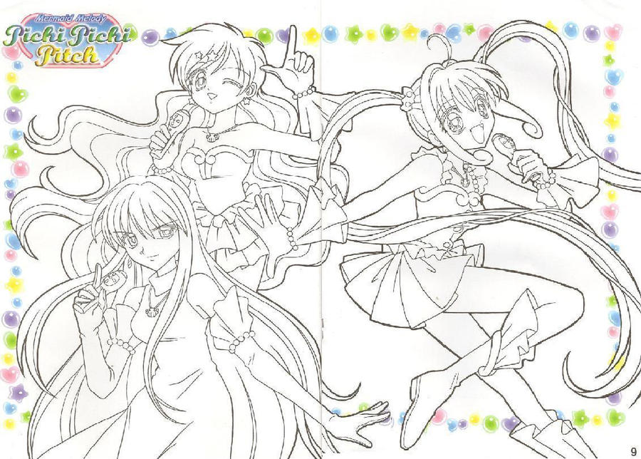 mermaid melody coloring page by emeraldwhitemermaid on DeviantArt