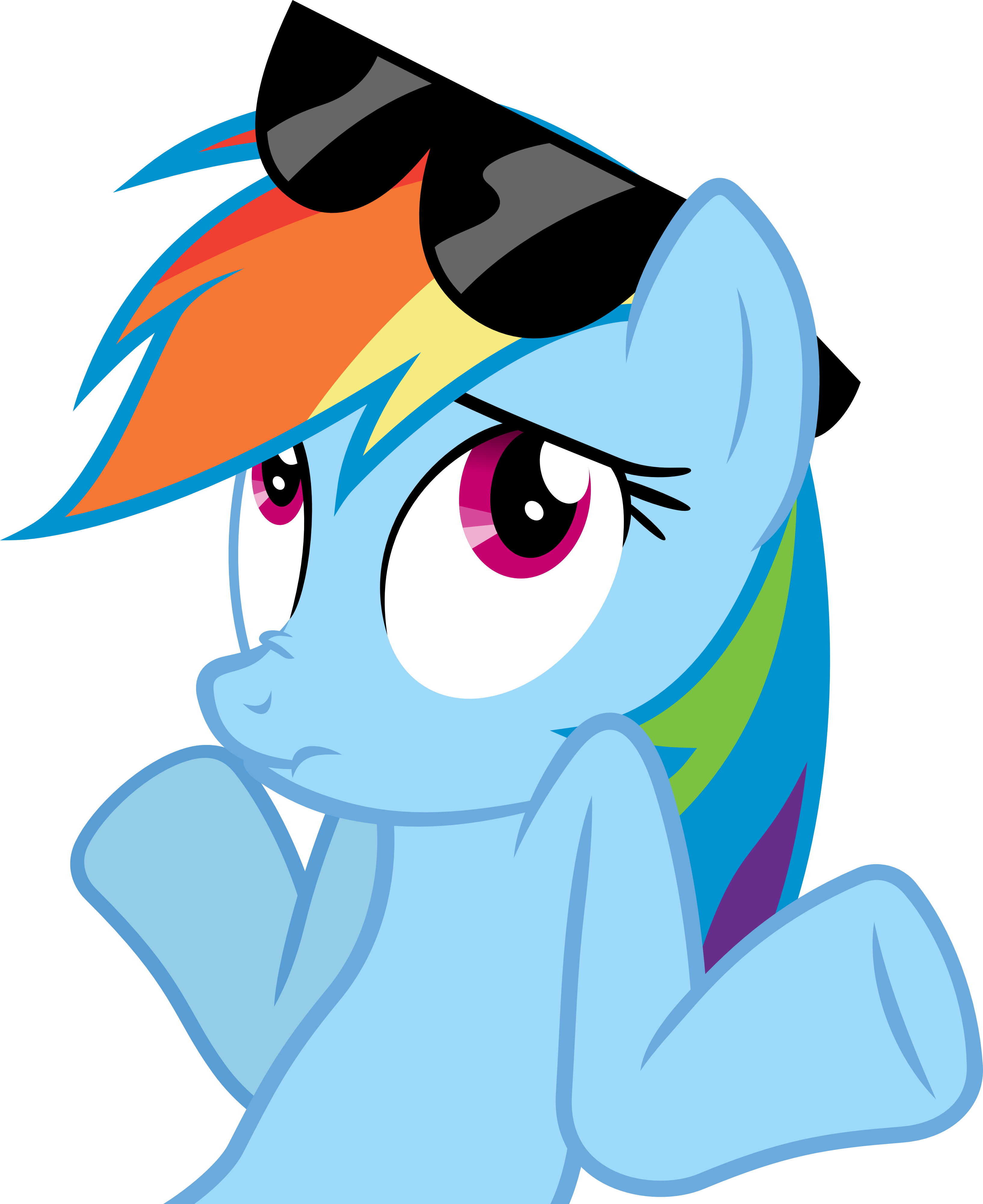 Rainbow Dash Shrug Vector