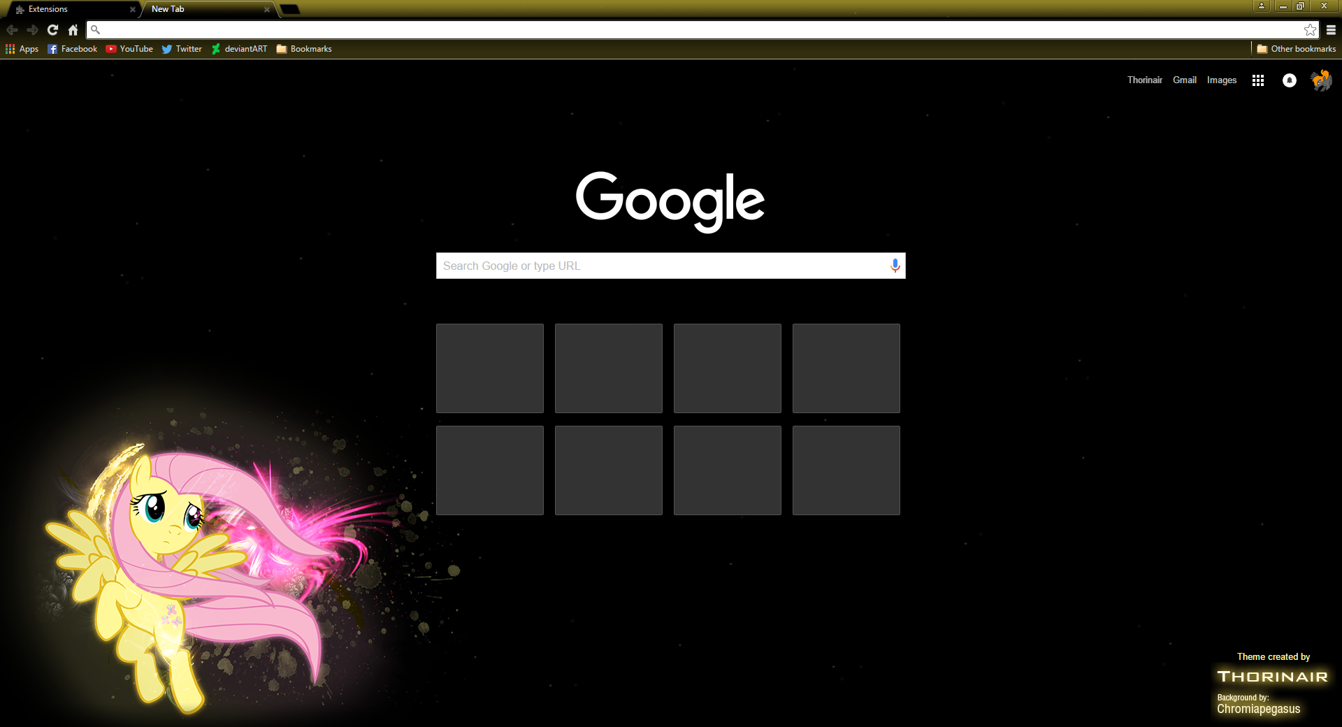 Fluttershy Google Chrome Theme