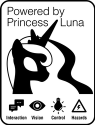 [Vector] Powered by Princess Luna Sticker