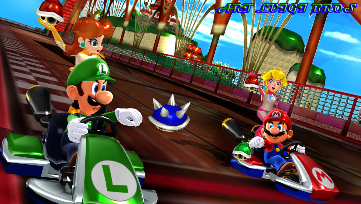 Peach Racing Luigi x Daisy vs Mario x Peach Racing by ArtLuigiBros on DeviantArt