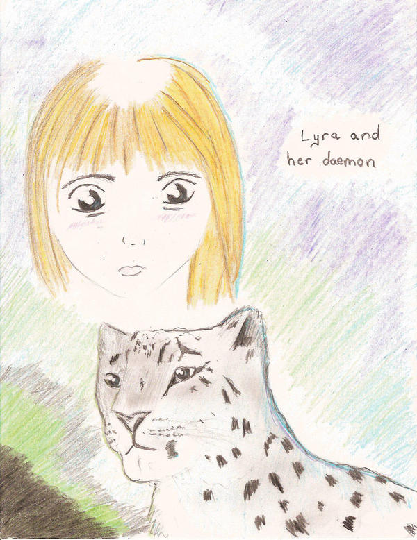 Lyra and her Daemon by Valethia on DeviantArt