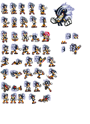 Super Sonic Fase 4 Sprite Sheet Preview