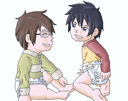Toddler Yukio and Rin