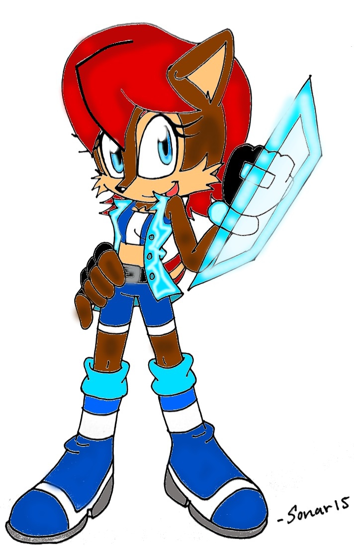 Sally Acorn Design By Sonar15 (Coloring version)