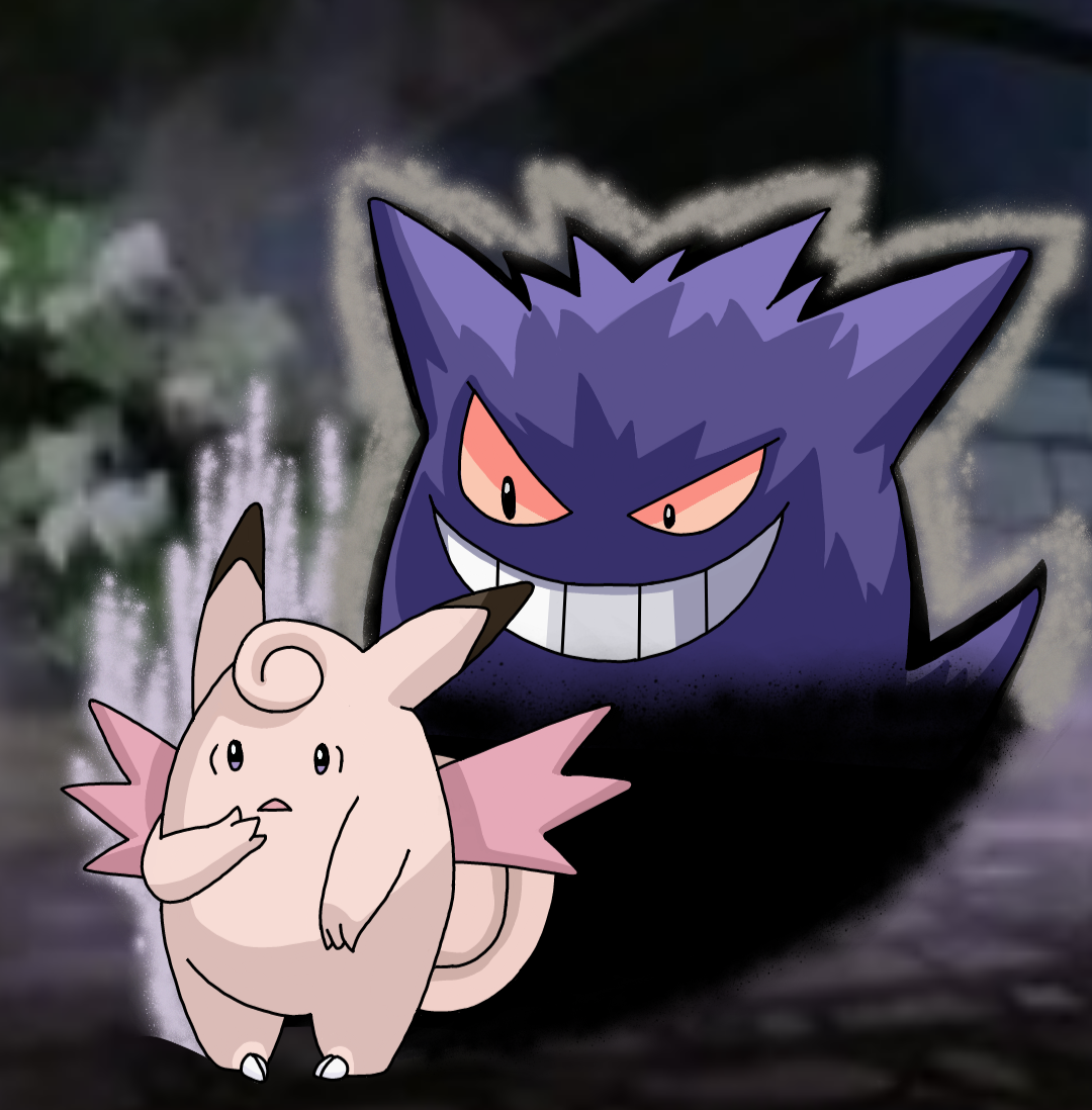 Theory Clefable and Gengar by Jorge5H on DeviantArt