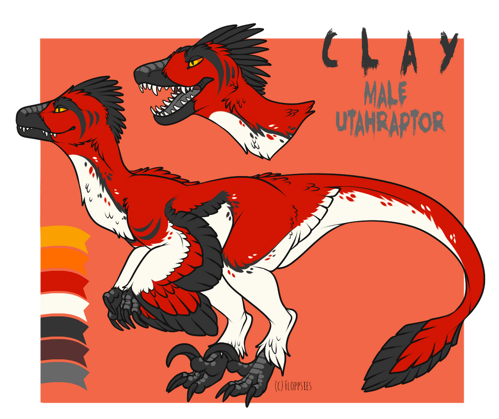 Floofy Utah Raptor Clay the Utahraptor - Ref by Floppsies on DeviantArt