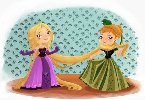 Rapunzel and  Anna