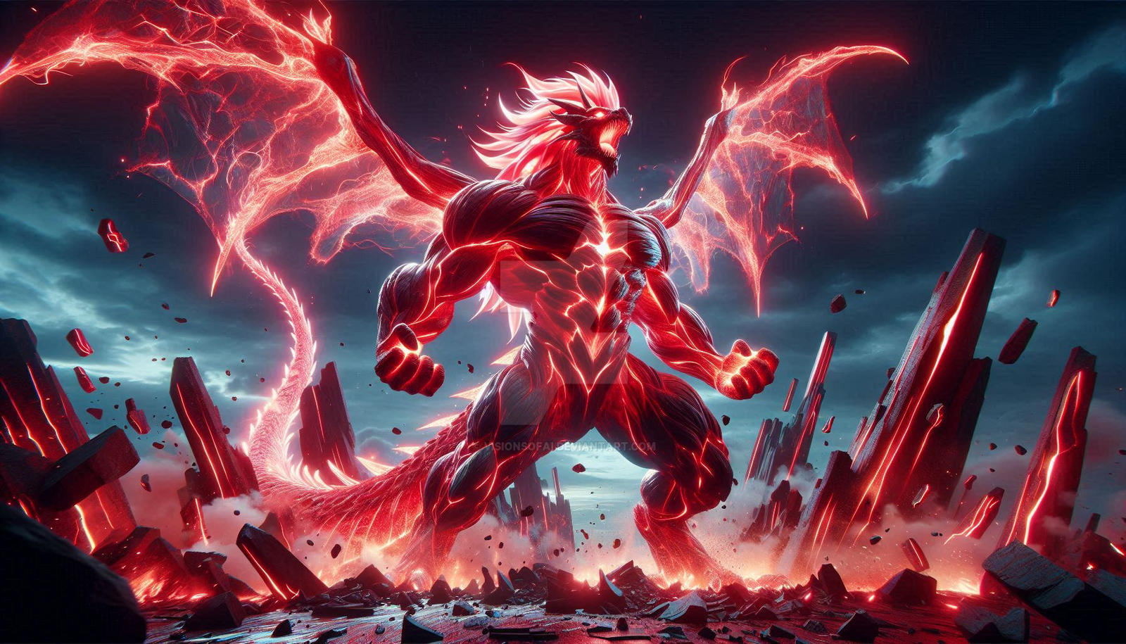 Red Dragon-9 by VISIONSofAI on DeviantArt