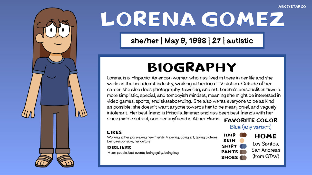 Bio Deviantart Lorena Gomez - biography by abc7starco on DeviantArt