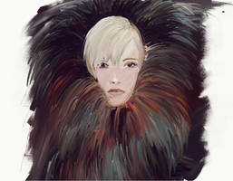 Girl in fur coat