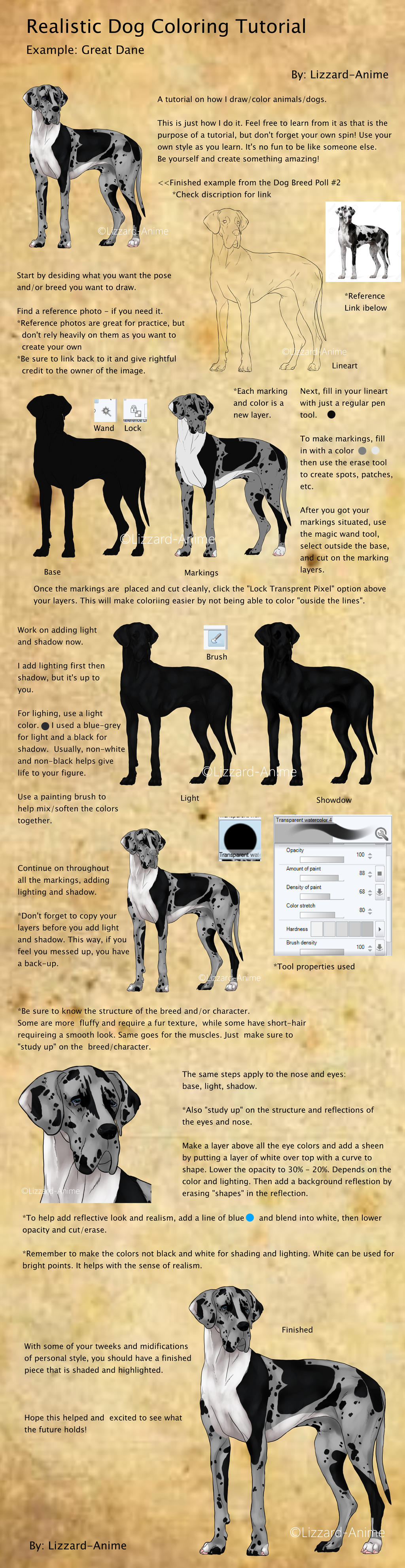 Bemyndige Tilfredsstille slå Dog Coloring Tutorial - Great Dane by LizzardDraws on DeviantArt