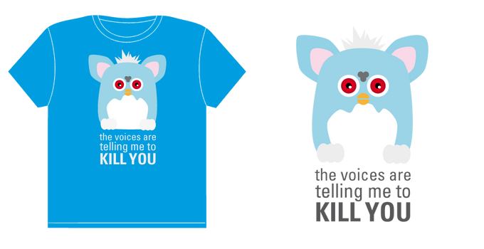 Furby want to kill u- t-shirt