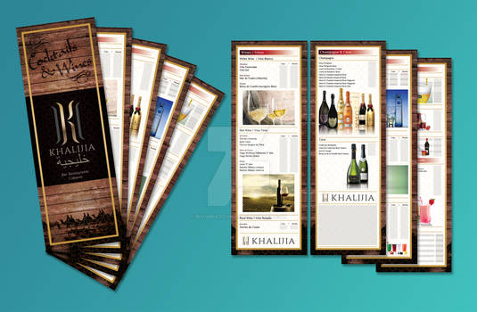 Montaje Carta Vinos Licores Khalijia