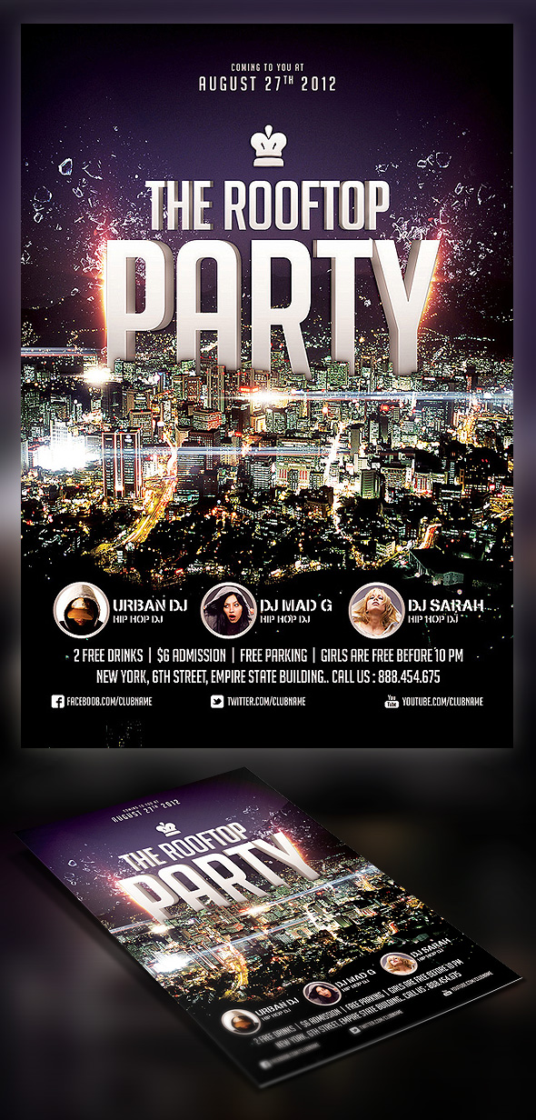 Roof Top Party flyer