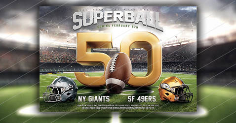 Super Ball American Football Flyer Template