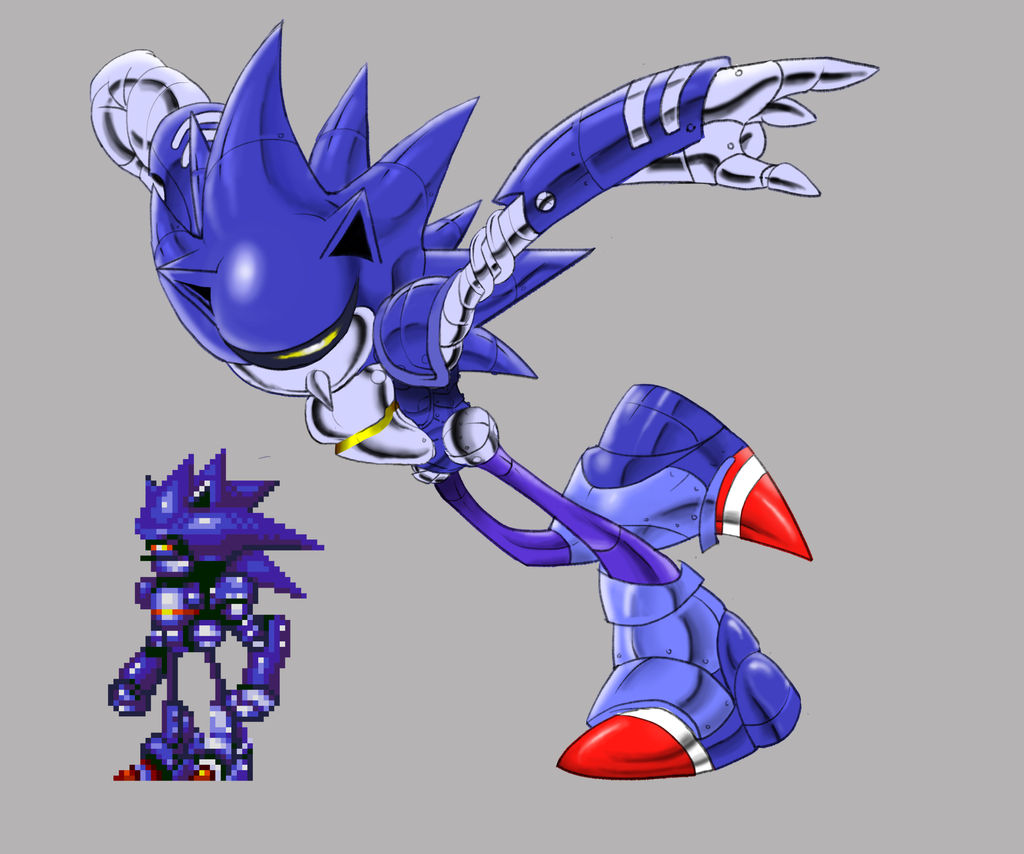 IDW mecha sonic idle by madness8 on DeviantArt