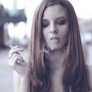 Smoking girl.