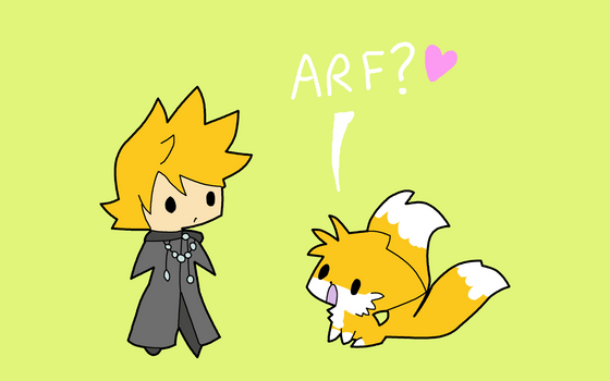 Roxas and Tails by Faezza Remaster