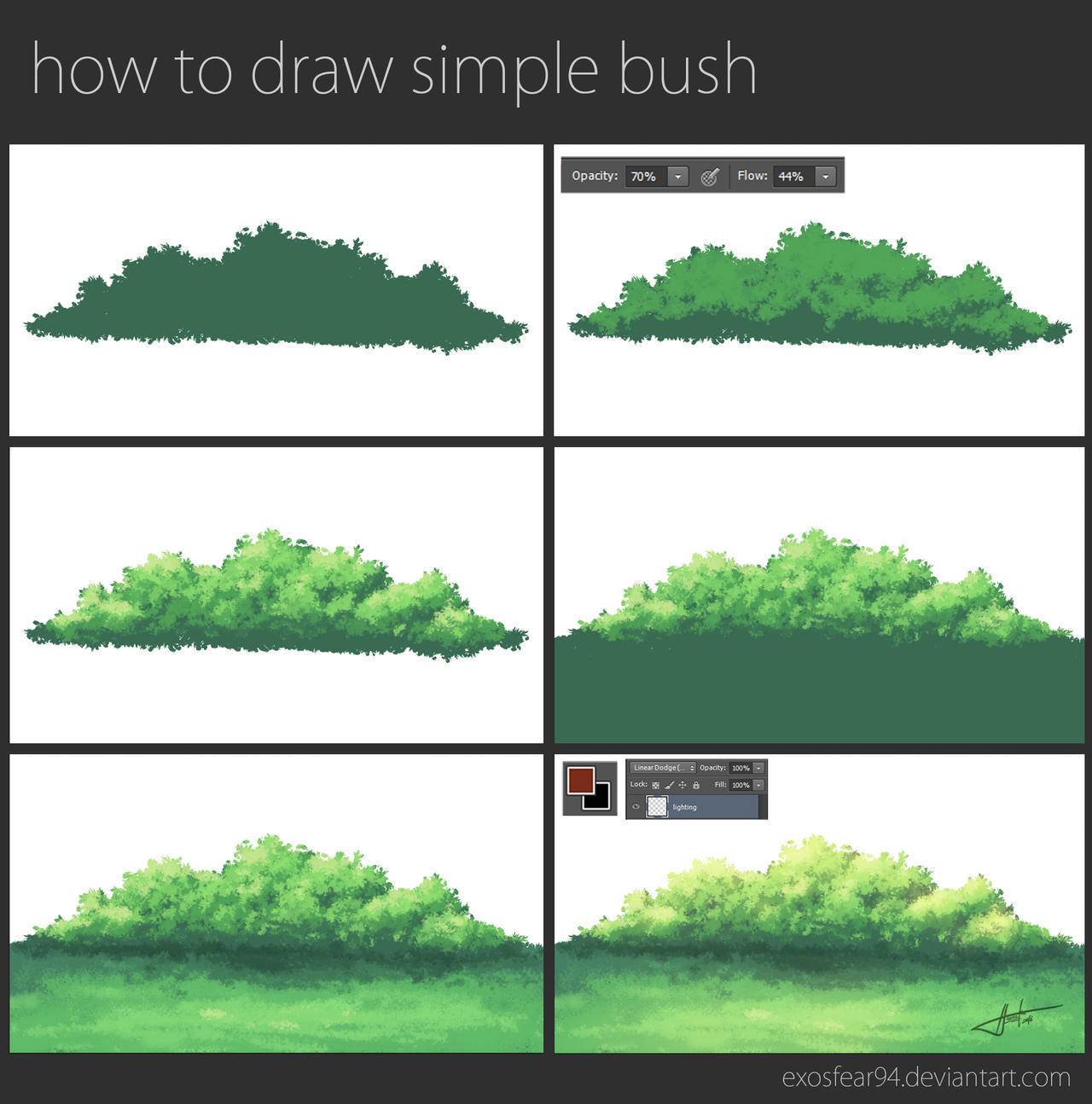 how to draw simple bush by ExosFear94 on DeviantArt
