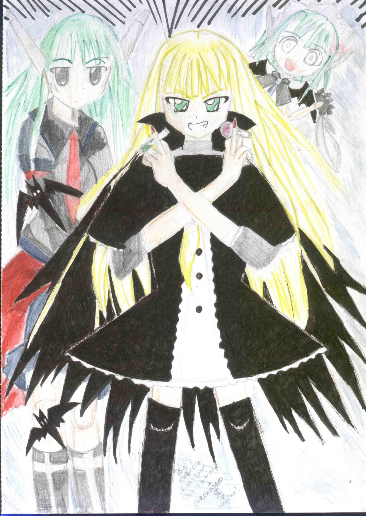 Negima Deviantart Negima - Eva and Chachamaru by ToonLinkshot on DeviantArt