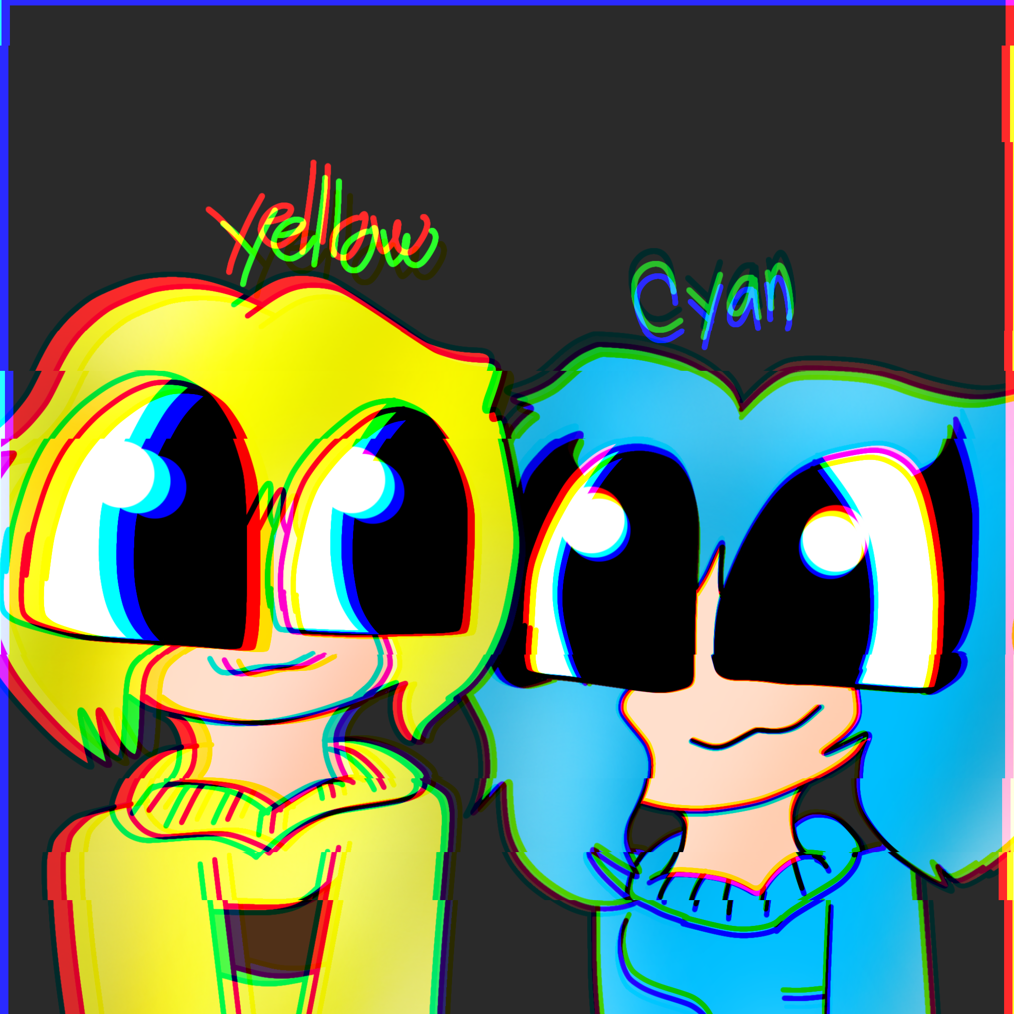 Rainbow Friends Yellow And Cyan by Emthedragoneye on DeviantArt