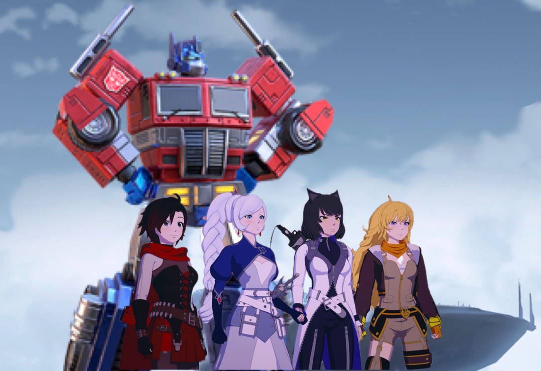 Team rwby and Optimus Prime by darkdragon992 on DeviantArt
