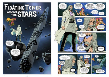 Floating Tower Among the Stars