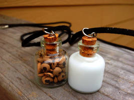 Milk and Cookies Necklace Set