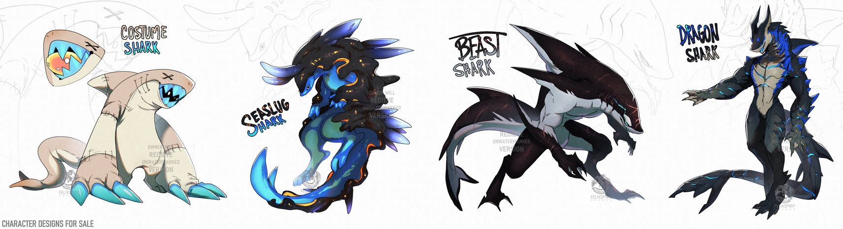 (OPEN 1/4) Shark Designs for sale