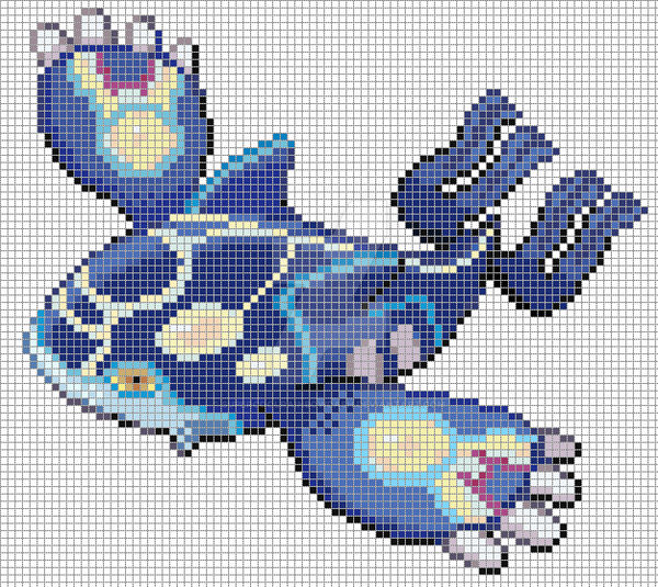 Kyogre pixel art grid by supercoolrainbowdash on DeviantArt