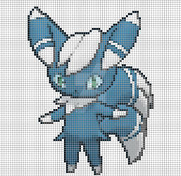 Meowstic-male Pixel Art grid