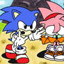 Old School SonicXAmy :Colored: